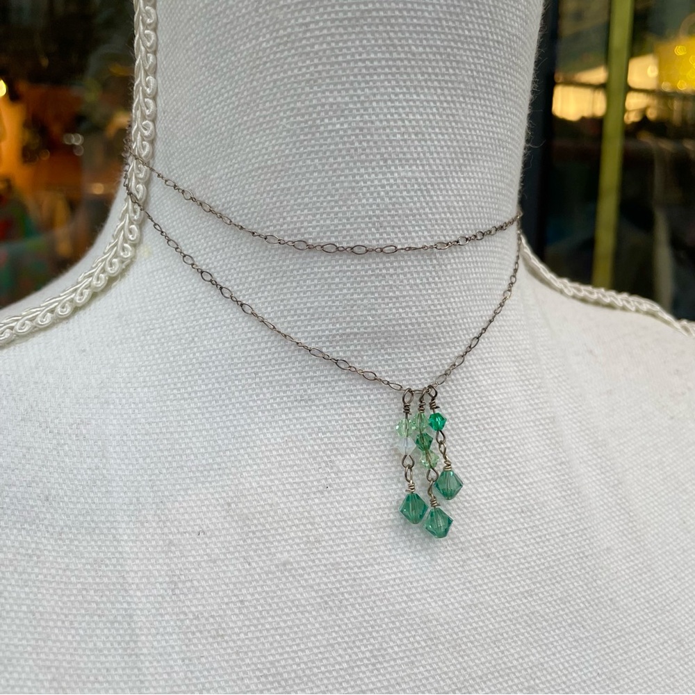 Vintage 90s Mermaid Fairy Dangly Necklace